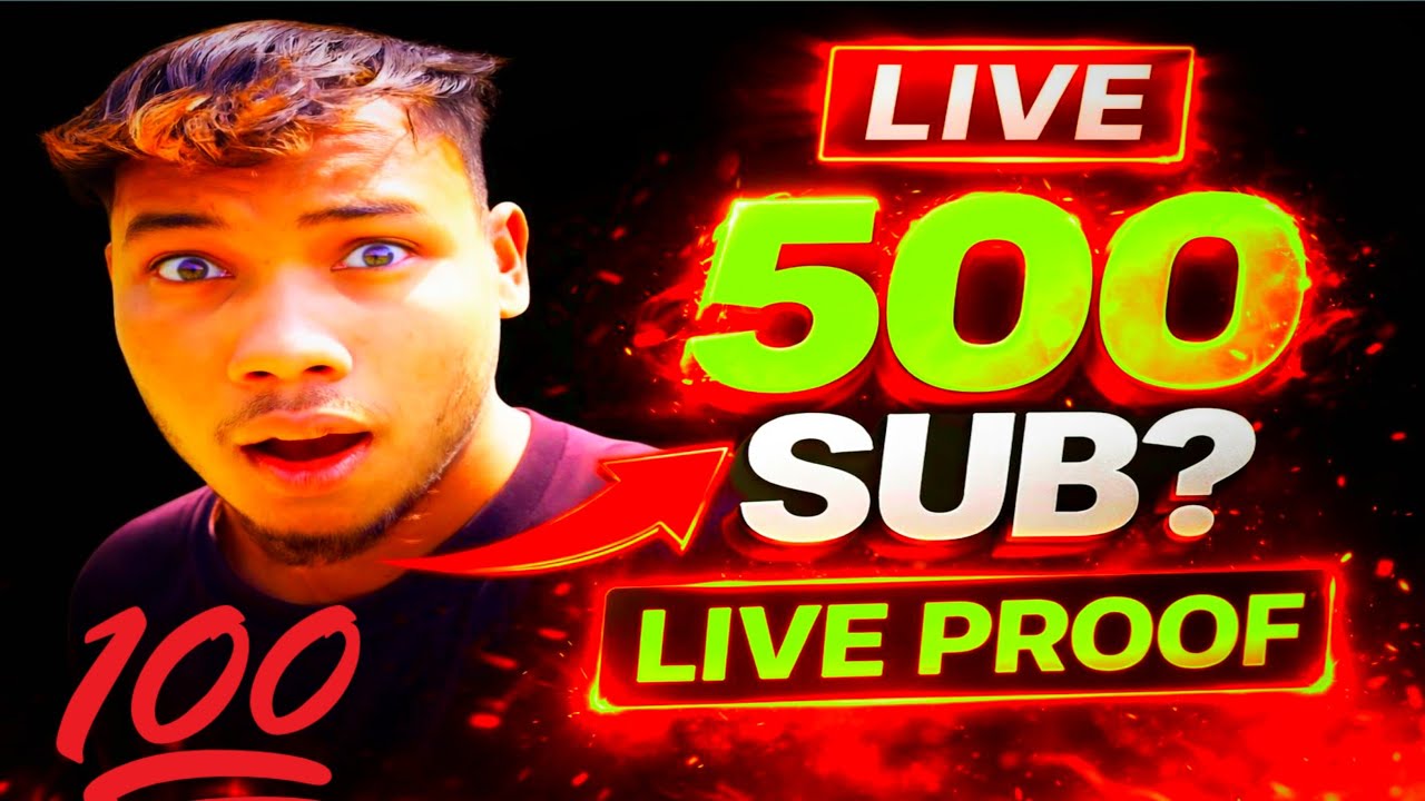 Live 🔴 मैं आज होगा...? ✅50 to 500 subscriber challenge ! day03 ! 💯📉✅