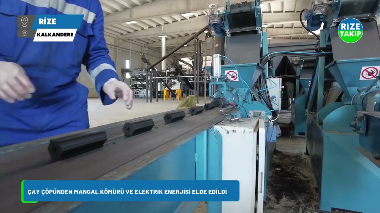 Çay çöpünden mangal kömürü ve elektrik enerjisi elde edildi