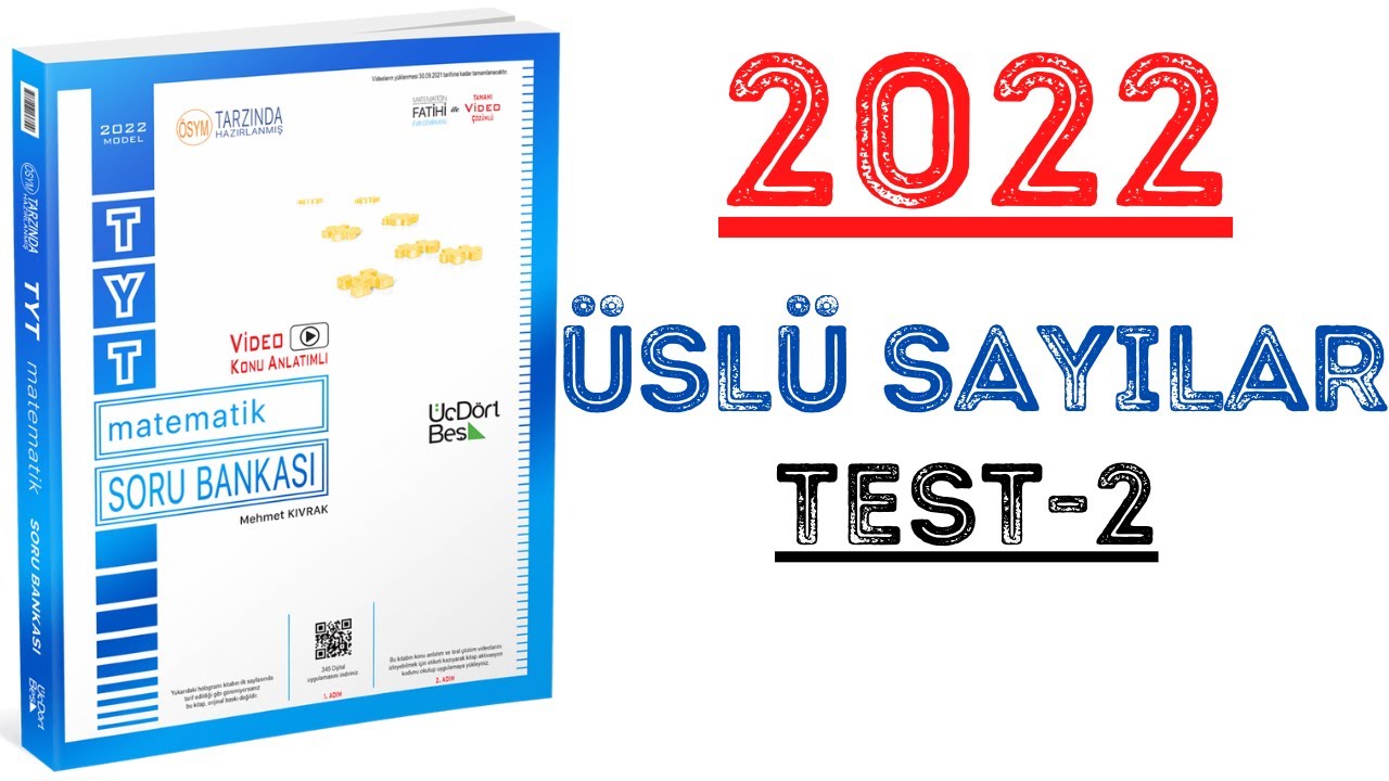 (2022)345 TYT MATEMATİK | ÜSLÜ SAYILAR TEST-2 | #yks2022 #tyt2022 #2022tayfa #345
