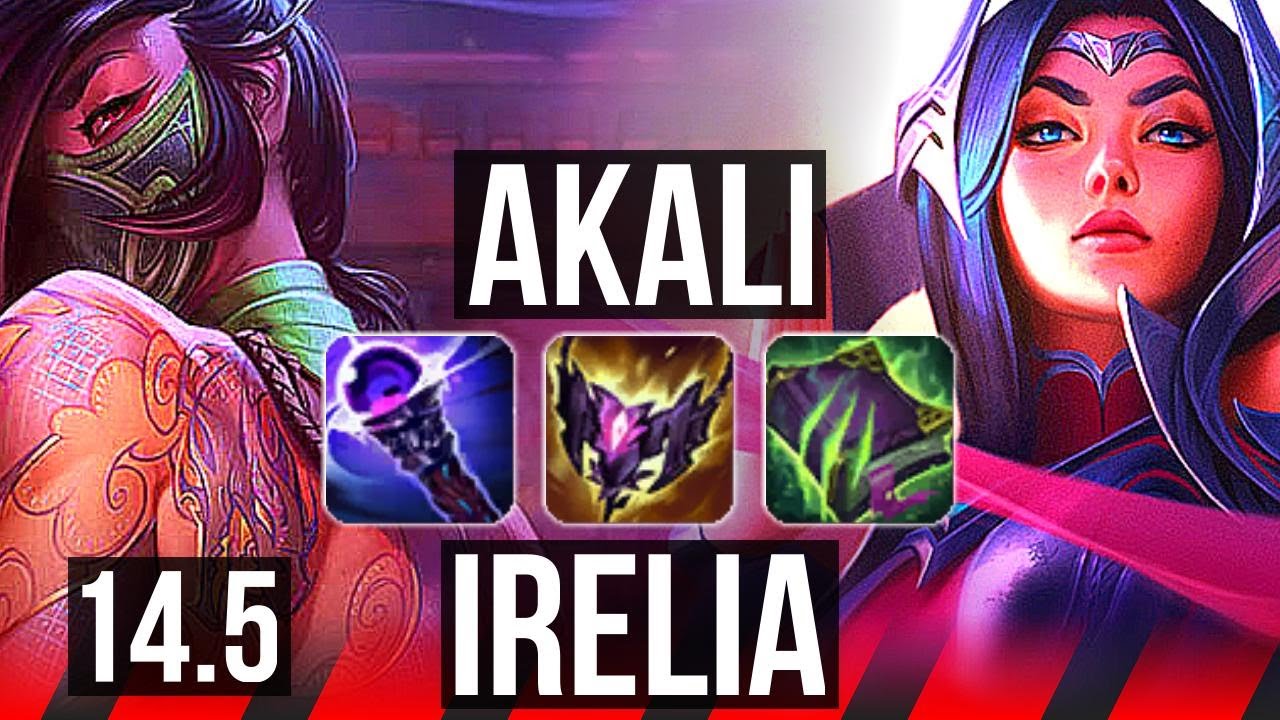 AKALI vs IRELIA (TOP) | 16/0/6, 9 solo kills, Legendary, 700+ games | BR Challenger | 14.5