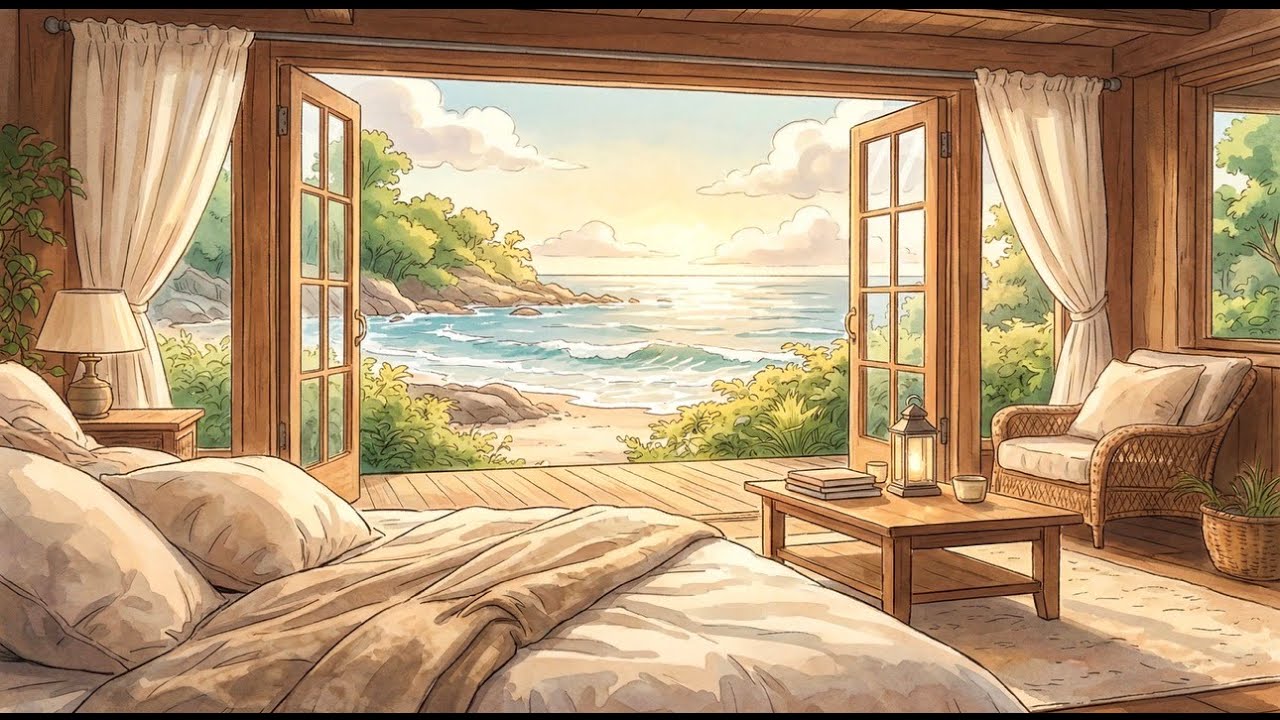 Ocean Waves | Calm Shoreline Ambience for Quiet Hours.