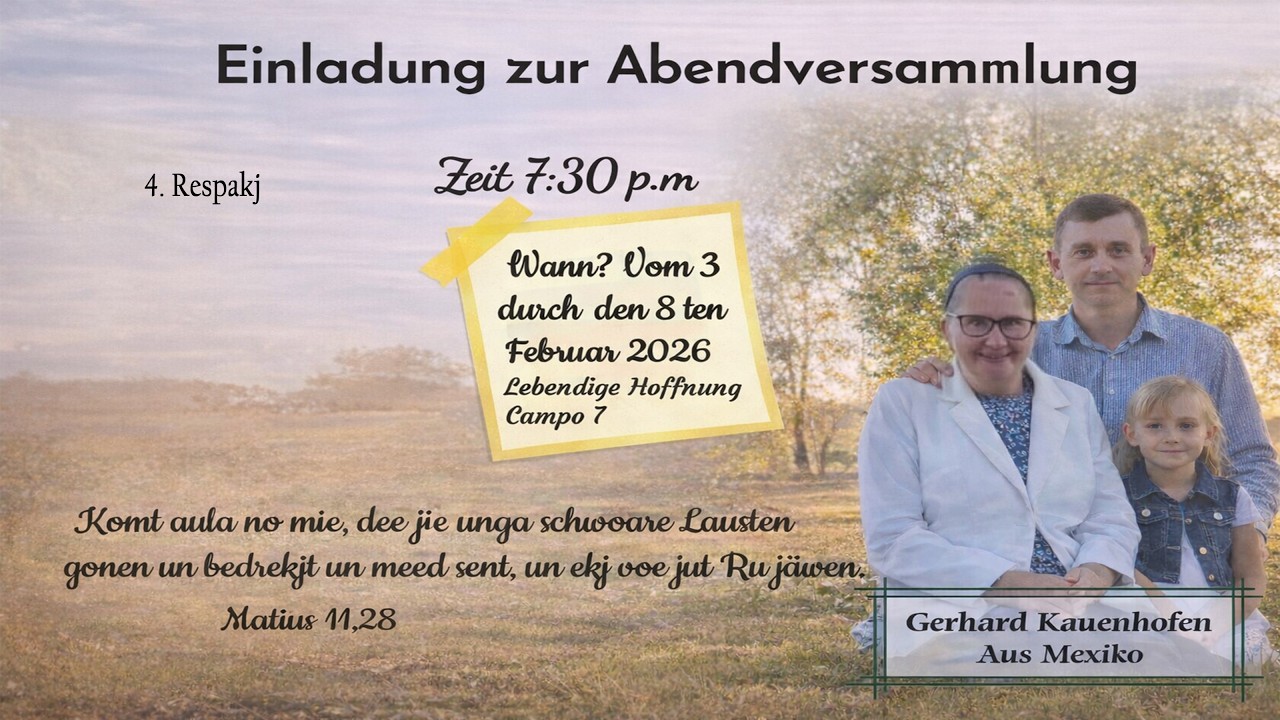 Respakj | Abendversammlung mit Gerhard Kauenhofen aus Mexiko
