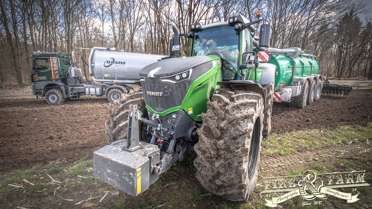 Fendt 1050 Generation 2 mit Samson Güllefass | 6m Bauwesta Scheibenegge | Gülle fahren 2021