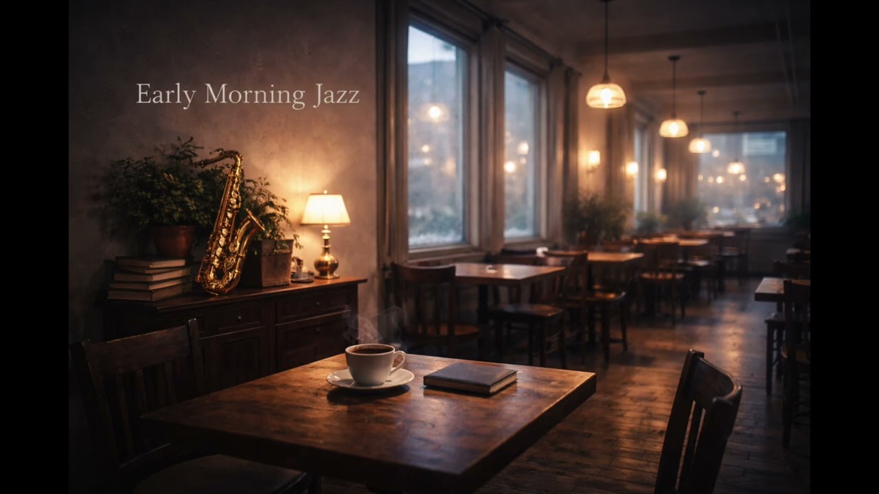 Early Morning Cafe Jazz ☕ Slow Jazz BGM for Work & Study | Dawn | 1 Hour