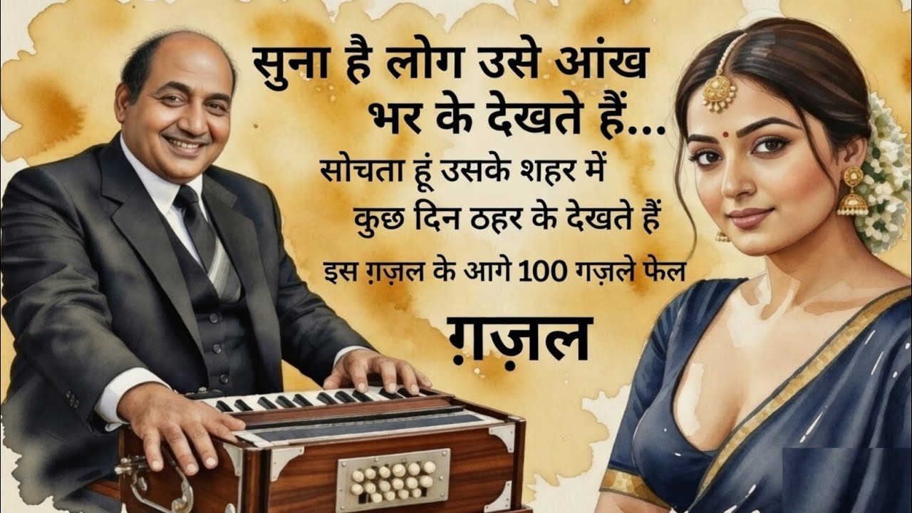 सुना है लोग उसे आँख भर के देखते हैं | Heart Touching Ghazal | Sad Romantic Poetry
