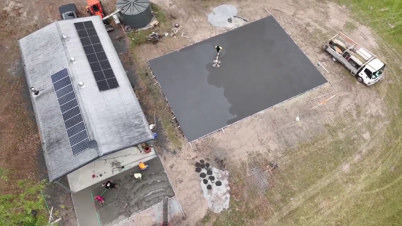 Concrete life! Farm life and building dreams.... Dream Courts anyway.