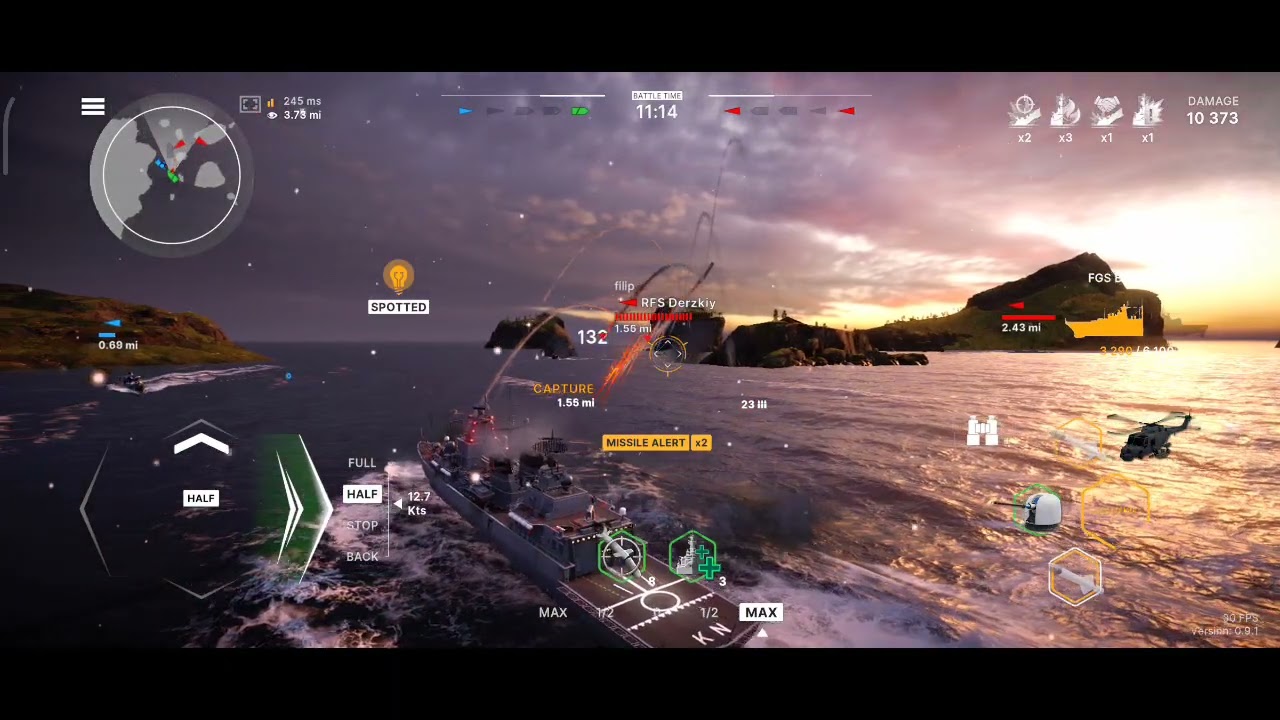 Fighting in the afternoon MODERN WARSHIPS