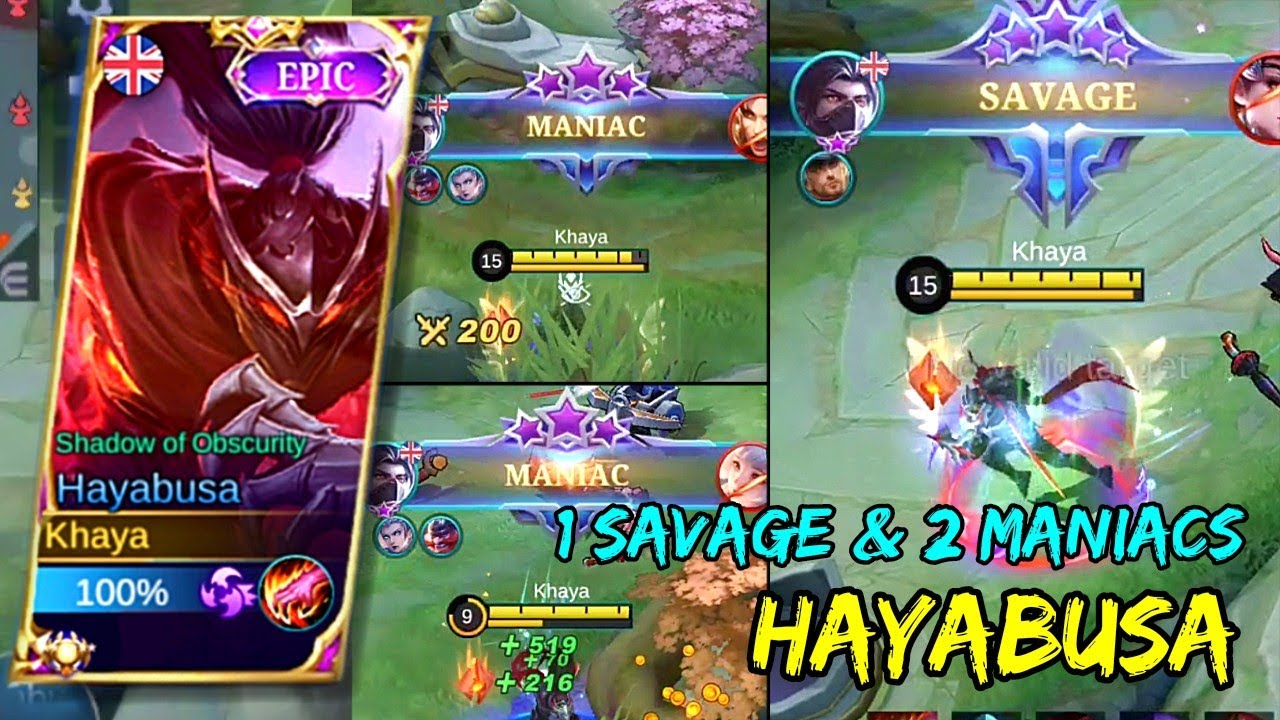 HAYABUSA 1 SAVAGE AND 2 MANIACS IN ONE GAME! | SHADOW OF OBSCURITY GAMEPLAY - MLBB