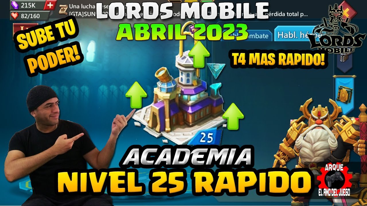 ACADEMIA 25 RAPIDO LORDS MOBILE 2023 🤩💎🎁✅