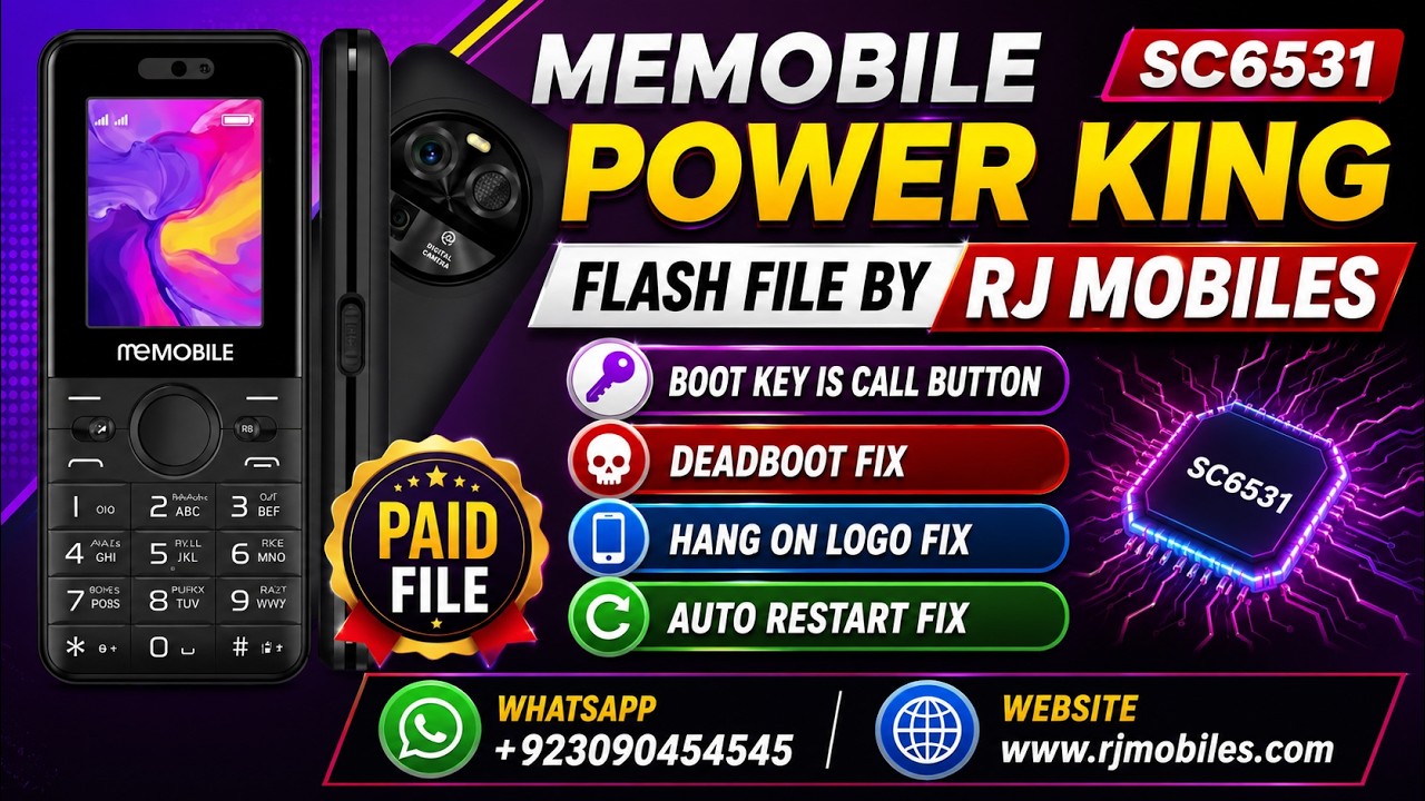 MeMobile Power King SC6531 Flash File & Boot Key By RJ MOBILES