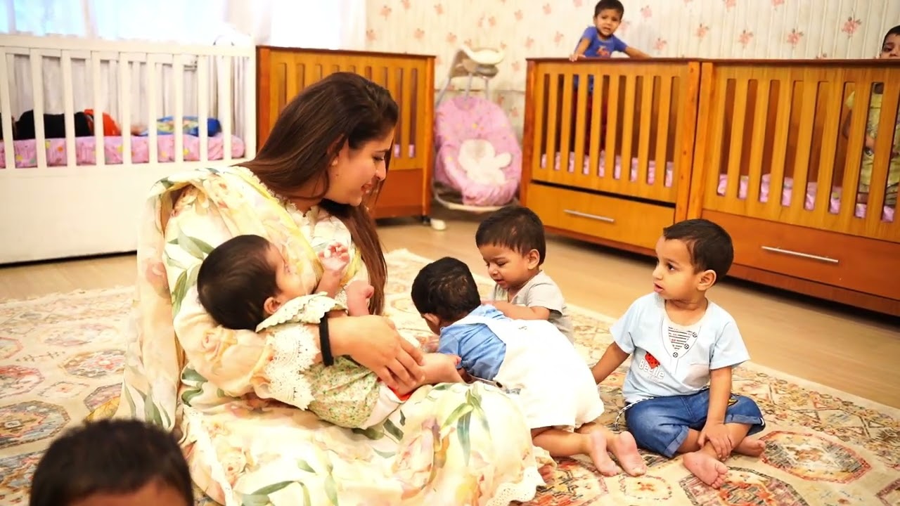 Sarah Ahmad Spending Time with Infant Babies In CPWB&rsquo;s Nursery #childprotection #cpwb #1121
