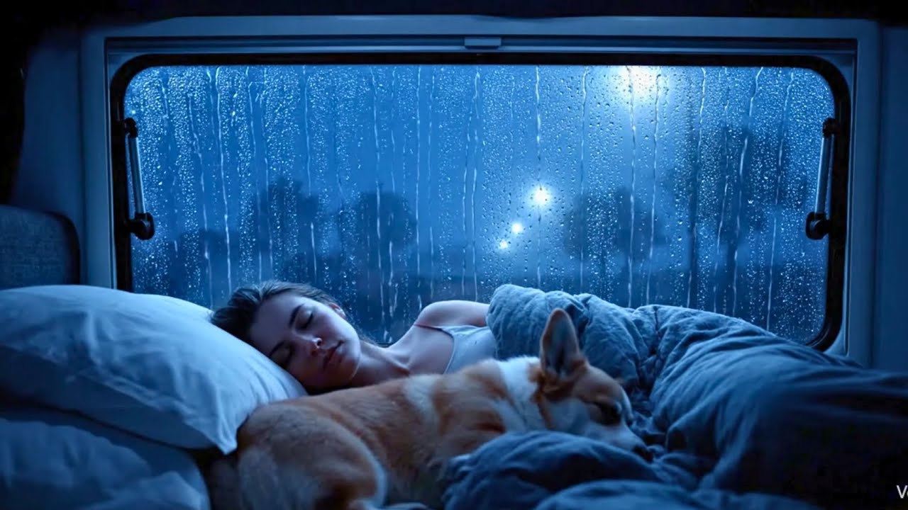 Rain & Thunder on a Cozy Car Roof – Deep Sleep & Insomnia Relief