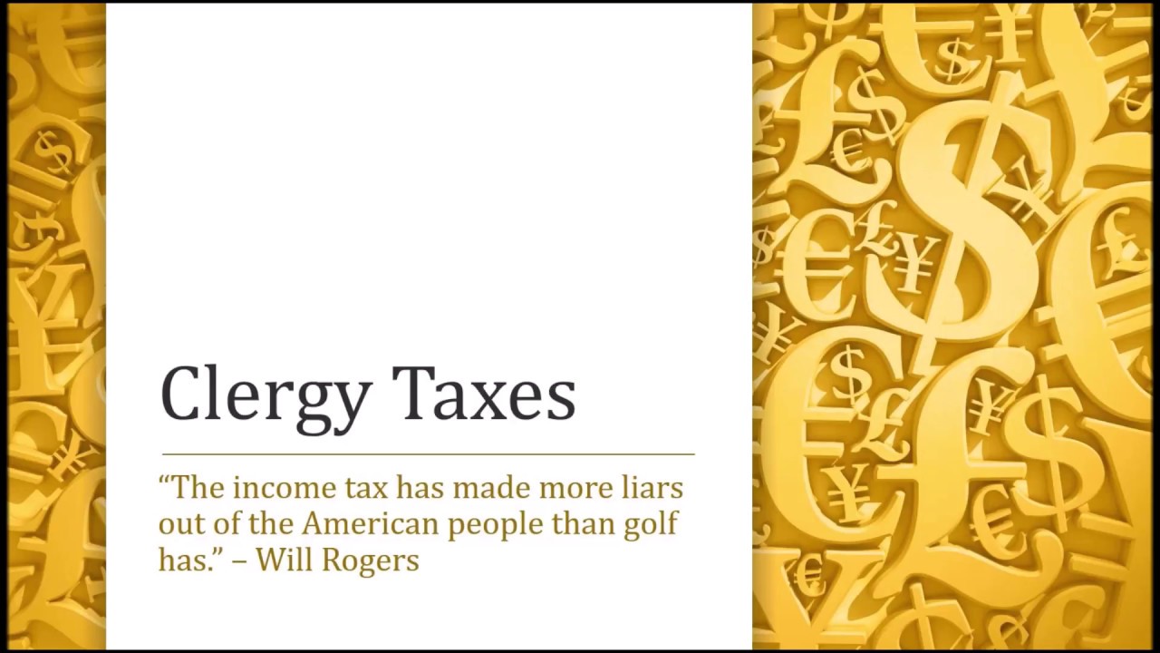 Clergy Training: Clergy Taxes