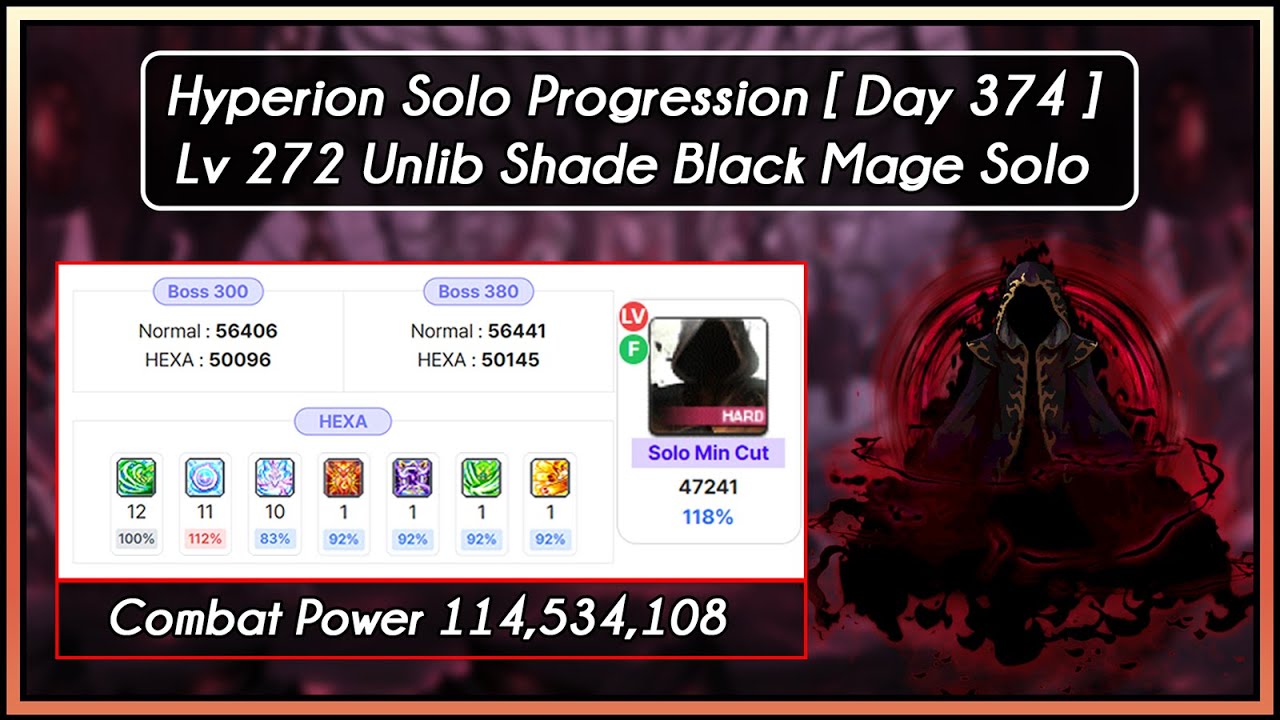 [GMS Hyperion] Shade Black Mage Solo | WIP Legion Champion (Day 374 Solo Progression)