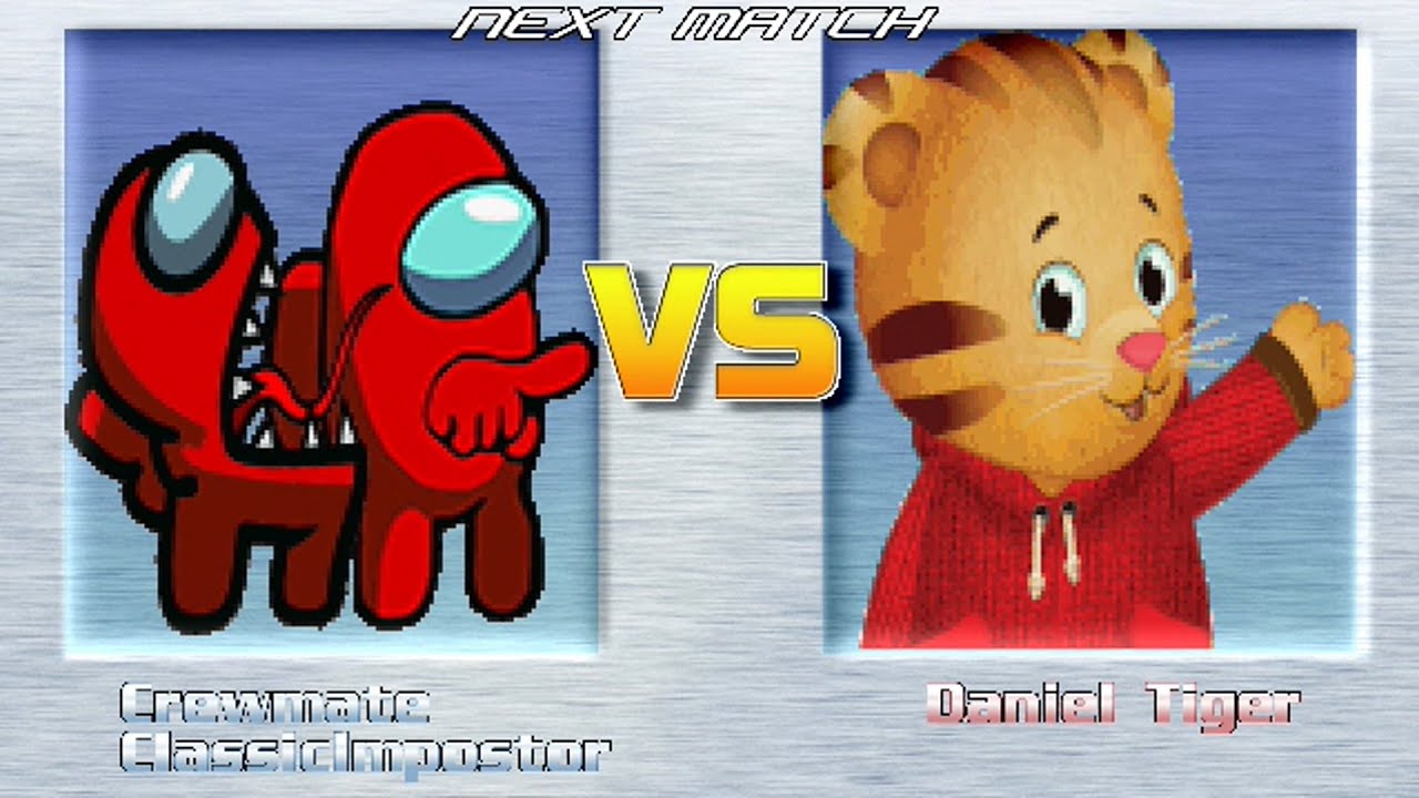 M.U.G.E.N BATTLES | Crewmate/Impostor vs Daniel Tiger | Among Us vs Daniel Tiger's Neighborhood