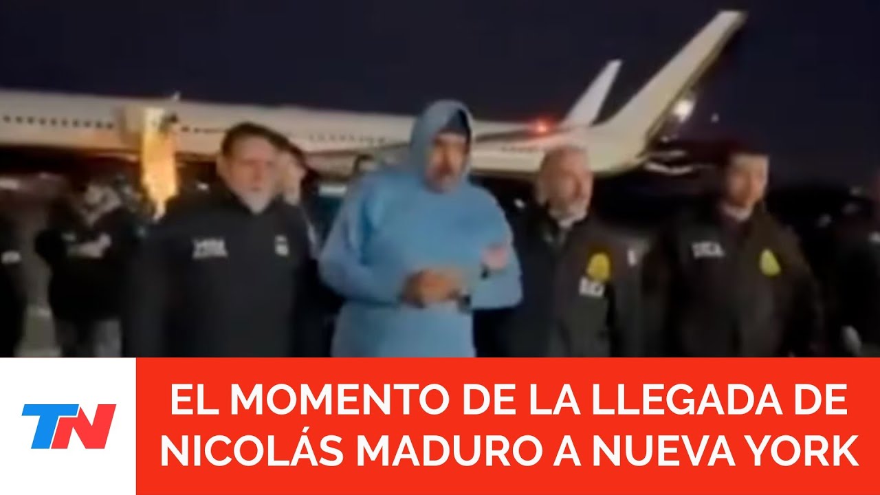 URGENTE: así fue el momento en que Nicolás Maduro llegó a Nueva York para ser juzgado