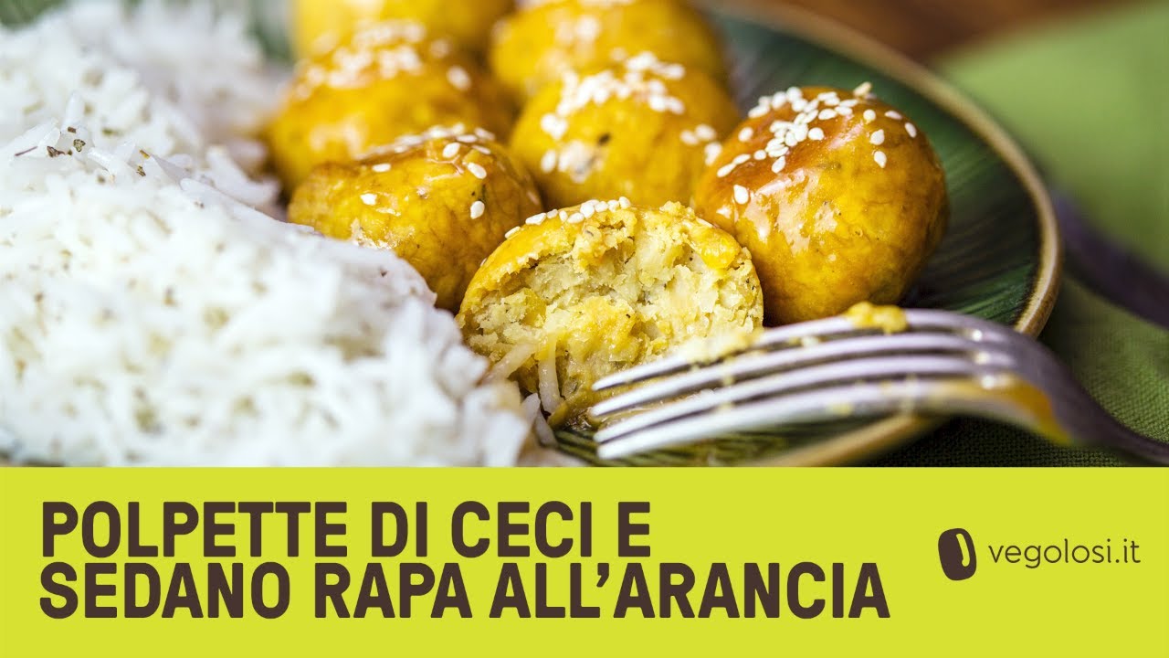 Polpette di ceci e sedano rapa all'arancia - Senza uova