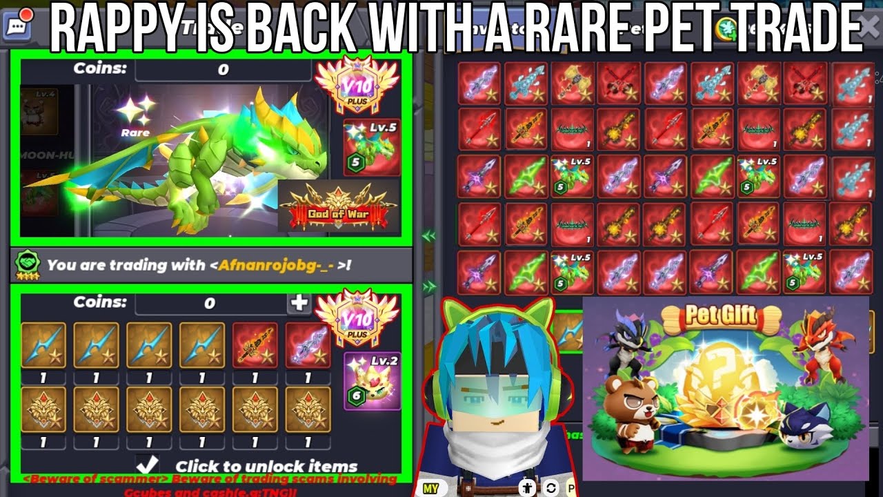 I Got Super Rare Pet Zeus😲😱 Over Paying Trade Title God King in Skyblock BlockmanGo