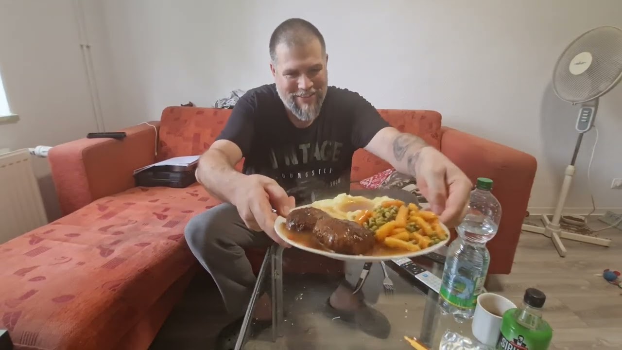 #25 Buletten mit Kartoffelpüree und Gemüse #mukbang
