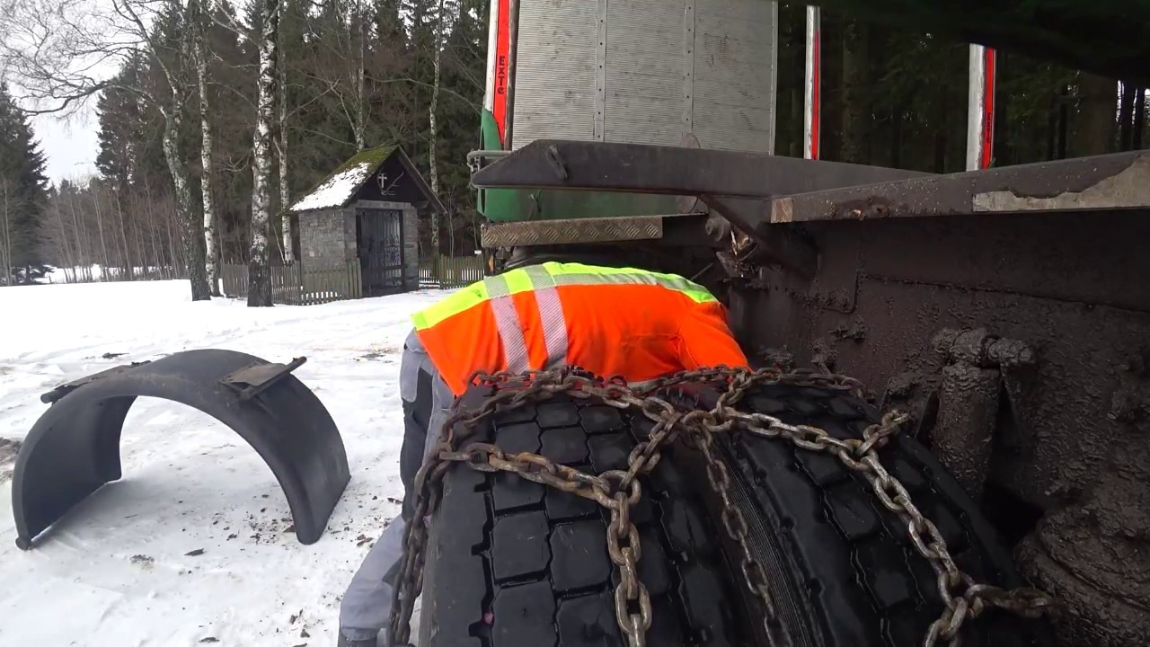 Schneeketten mit Aufroller