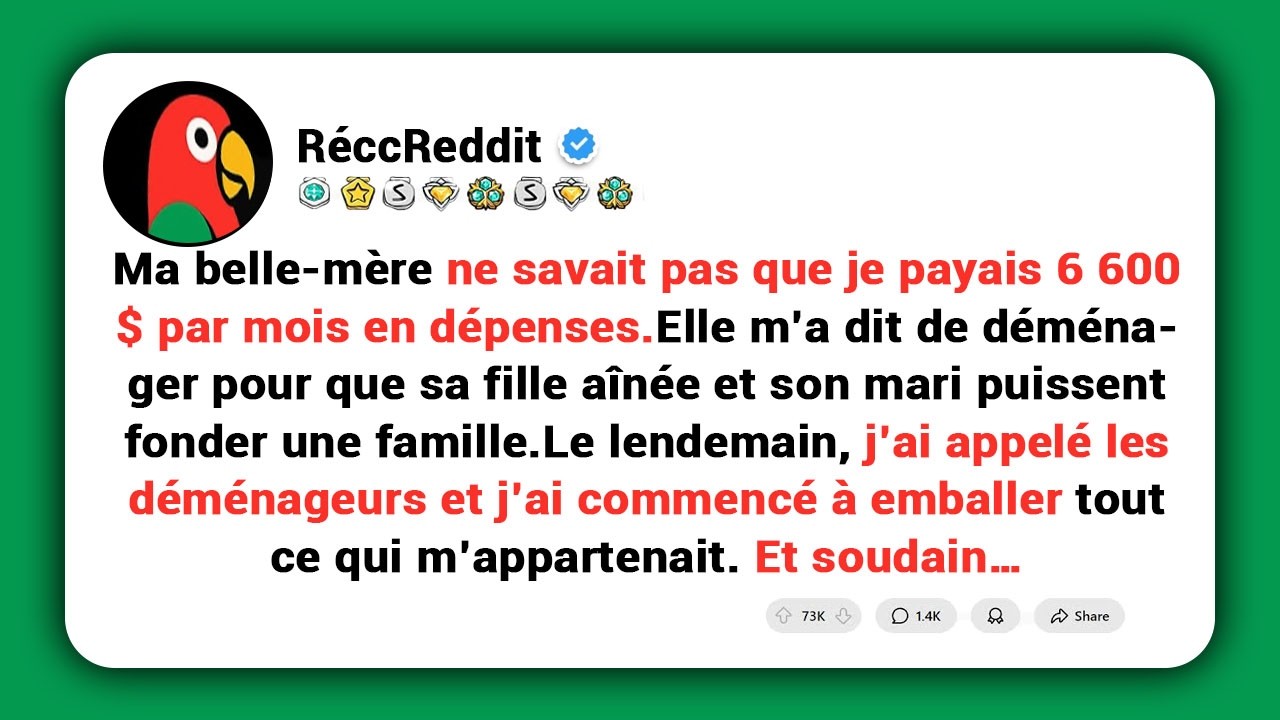 Ma belle-mère ne savait pas que je payais 6 600 $ par mois. Elle m’a ordonné de quitter la…