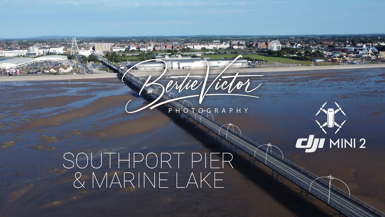Southport Pier and the Marine Lake in 4K - DJI Mini 2