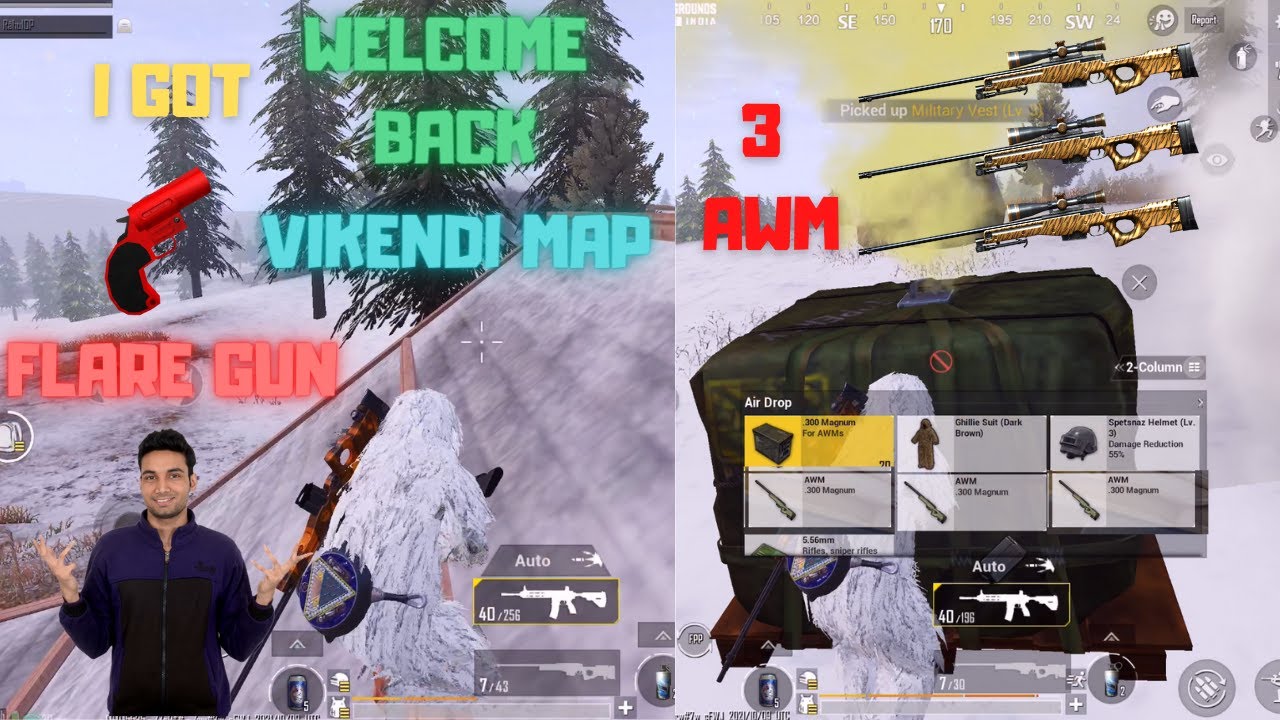 Vikendi Map is Back Got Flare Gun 3 AWM Best Loot In Vikendi New Update Gameplay