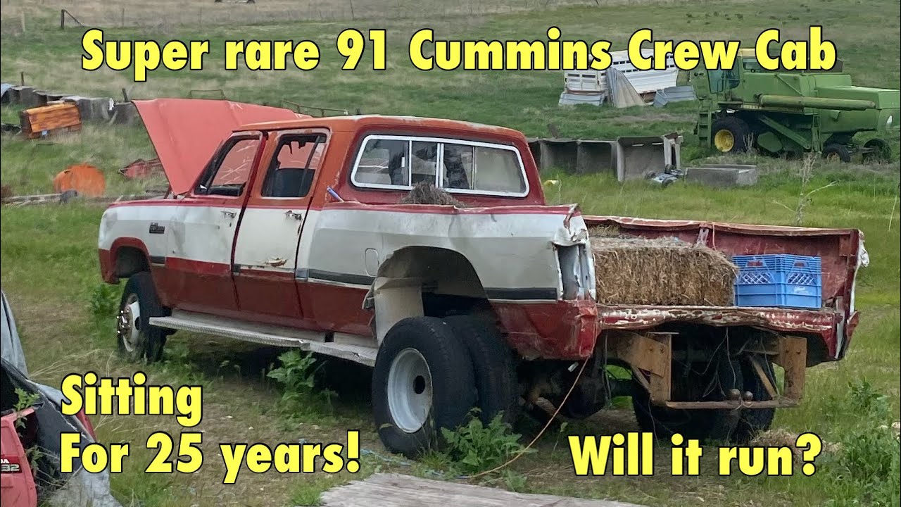 Will it run? Rare 1991 Dodge Cummins 4x4 sitting for 25 years!