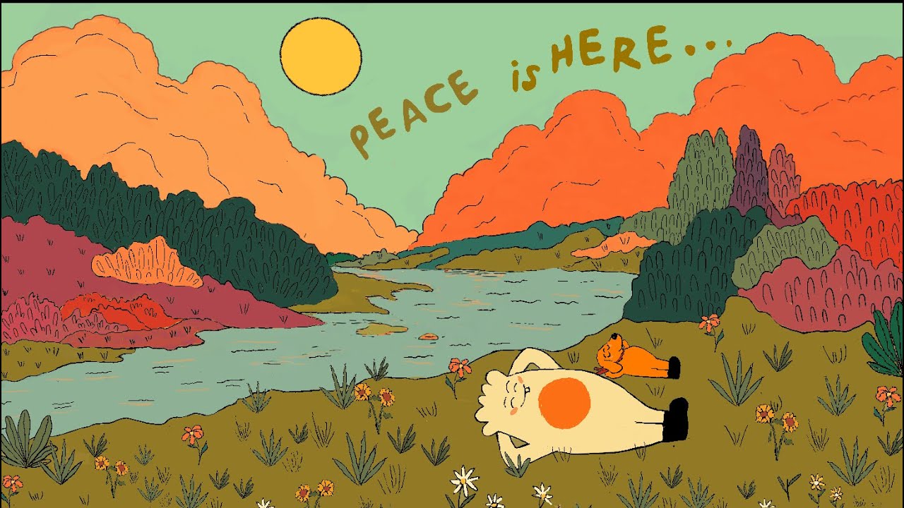 PEACE within, PEACE around ( Calming piano + nature sound playlist)