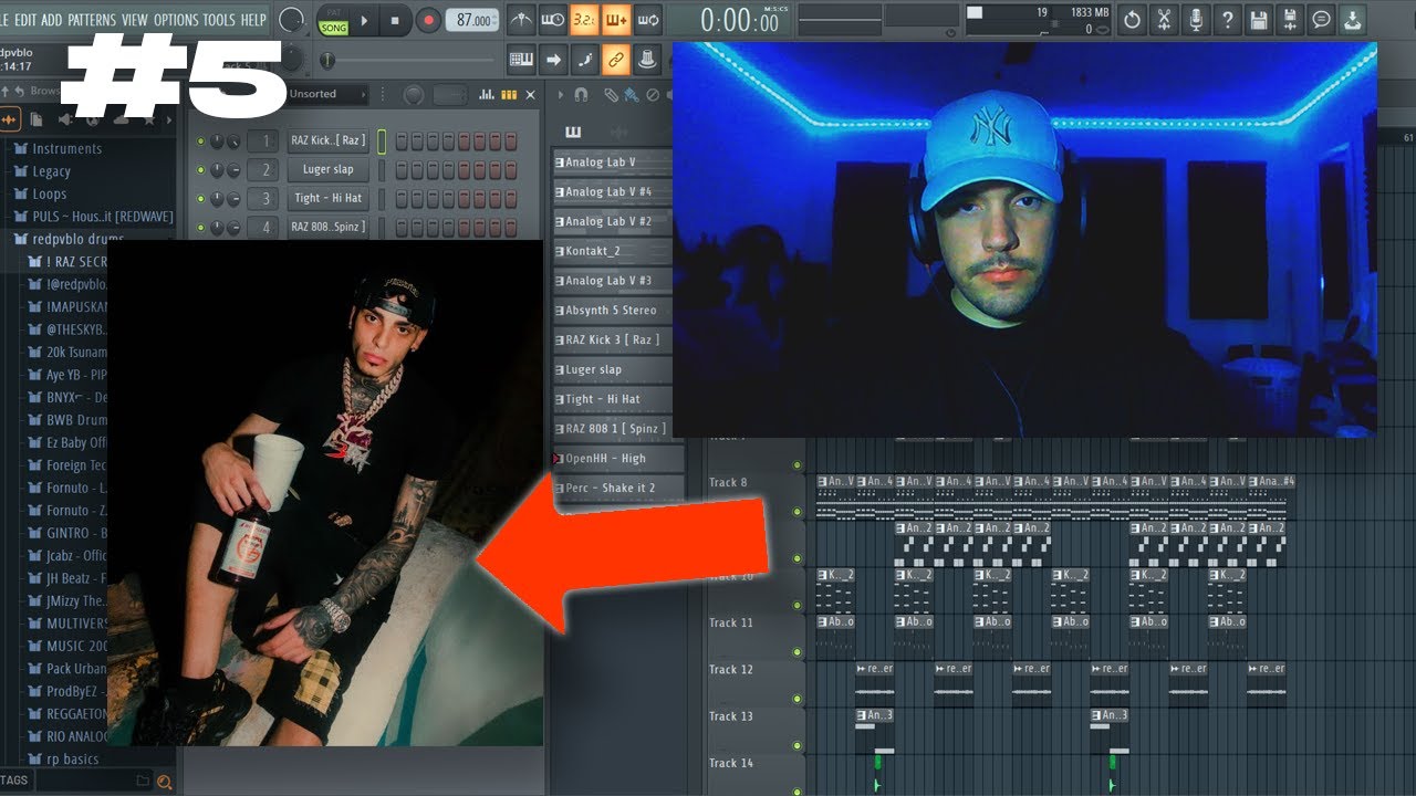 Hice un BEAT de TRAP MELÓDICO estilo Dei V, Luar La L en FL Studio 21 DESDE CERO