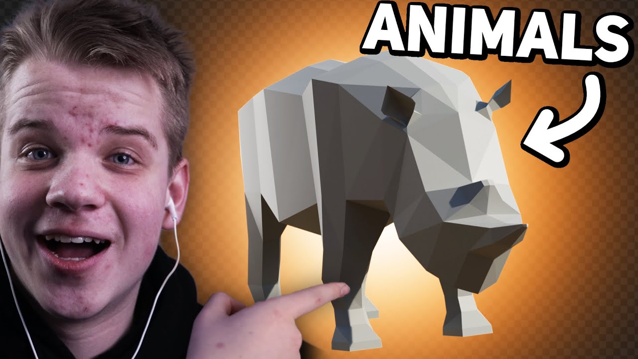 Как создать низкополигональное животное в BLENDER!