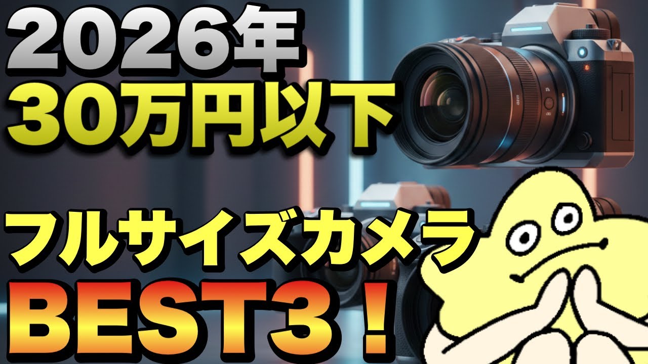 【30万円以下】2026年フルサイズカメラランキング！