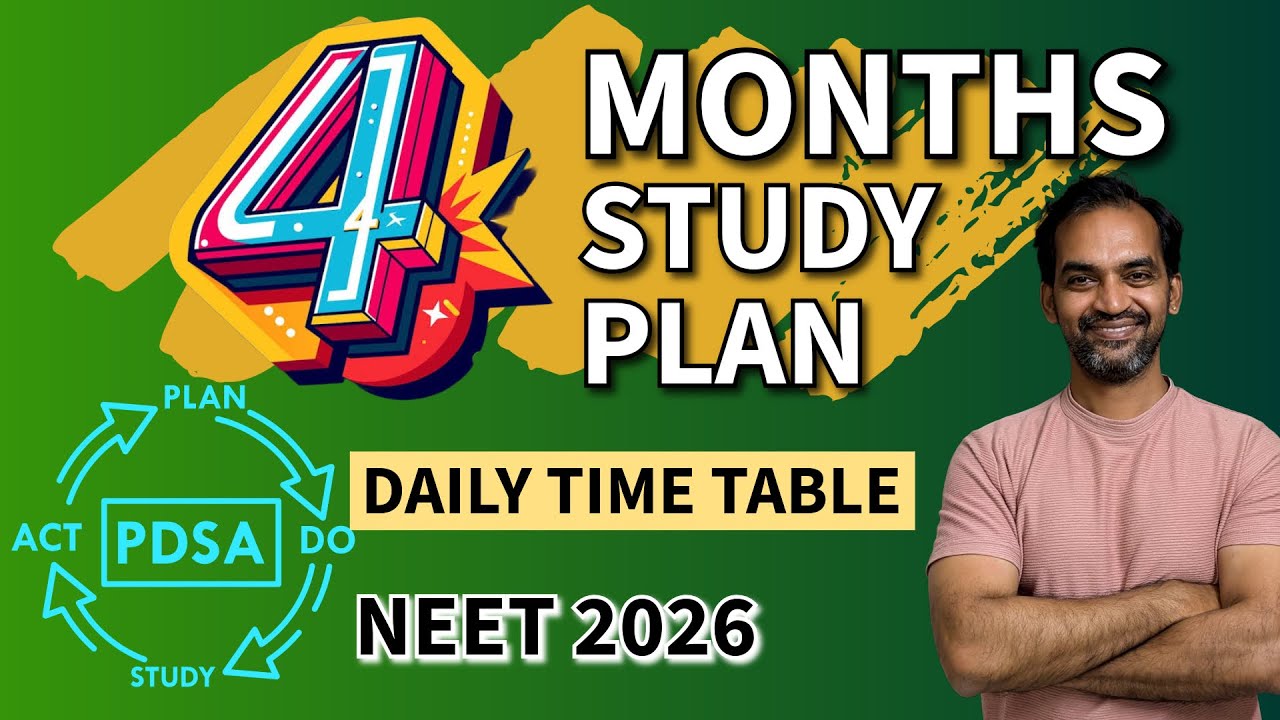 4 Months Study plan for NEET 2026 #neet2026 