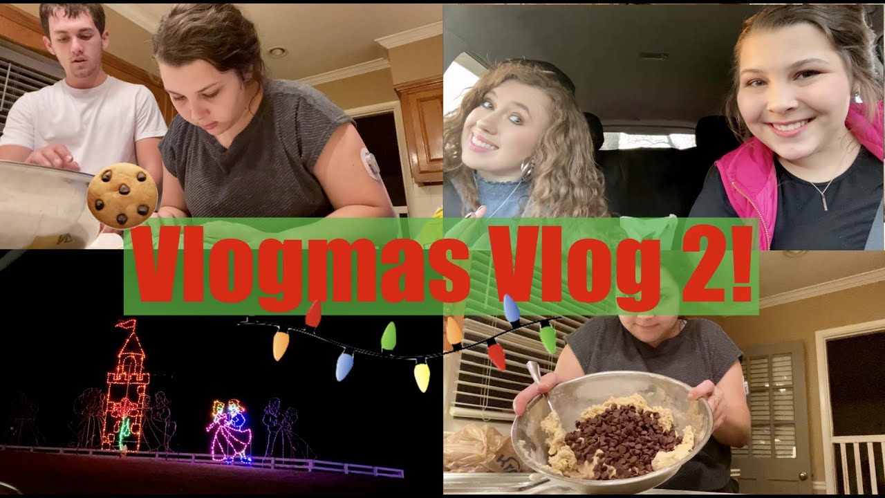 CHRISTMAS LIGHTS AND BAKING COOKIES! Vlogmas #2! | T1D Lindsey |