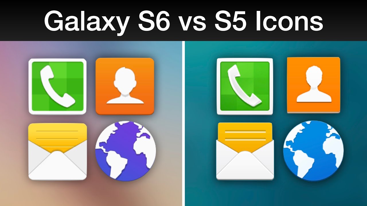 Galaxy S6 vs S5 Original TouchWiz Icons!