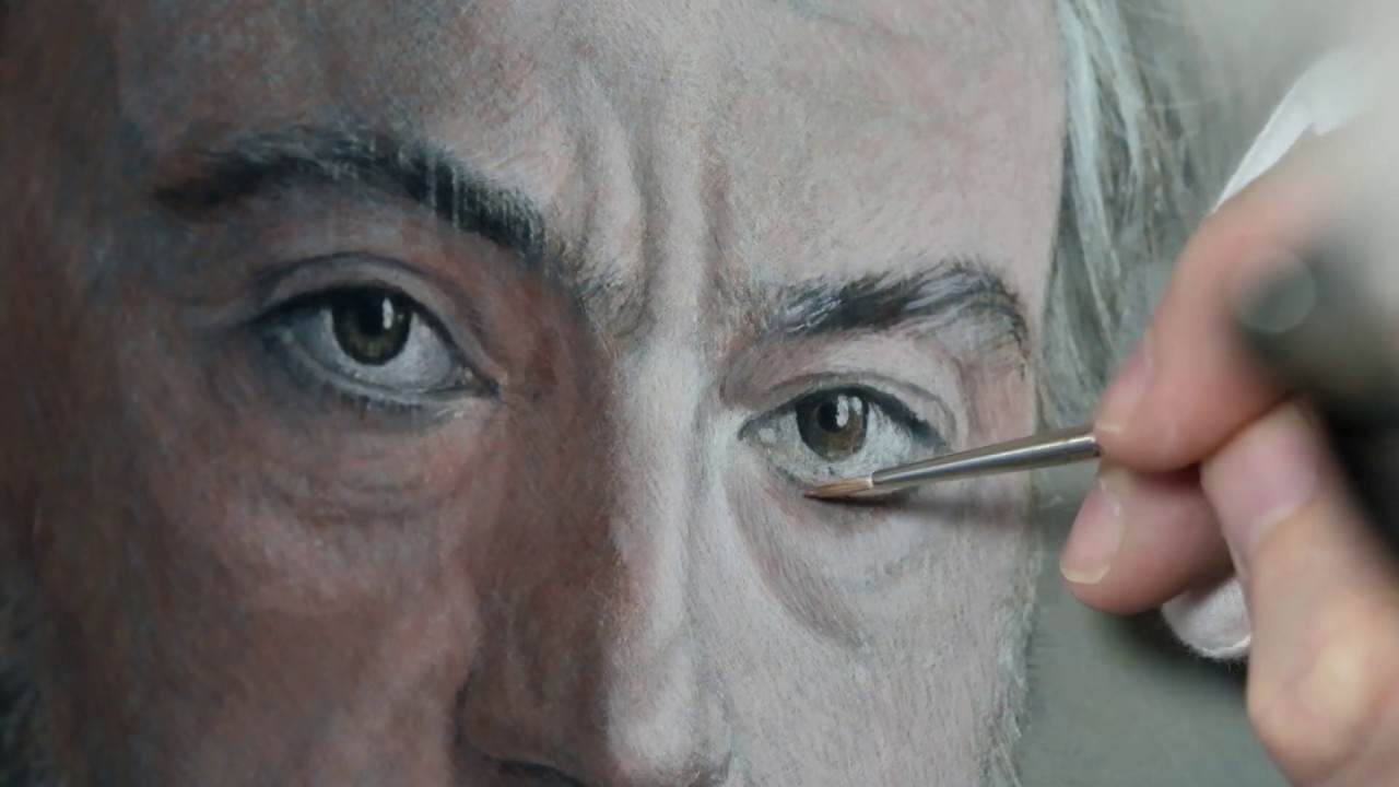 Egg tempera self portrait
