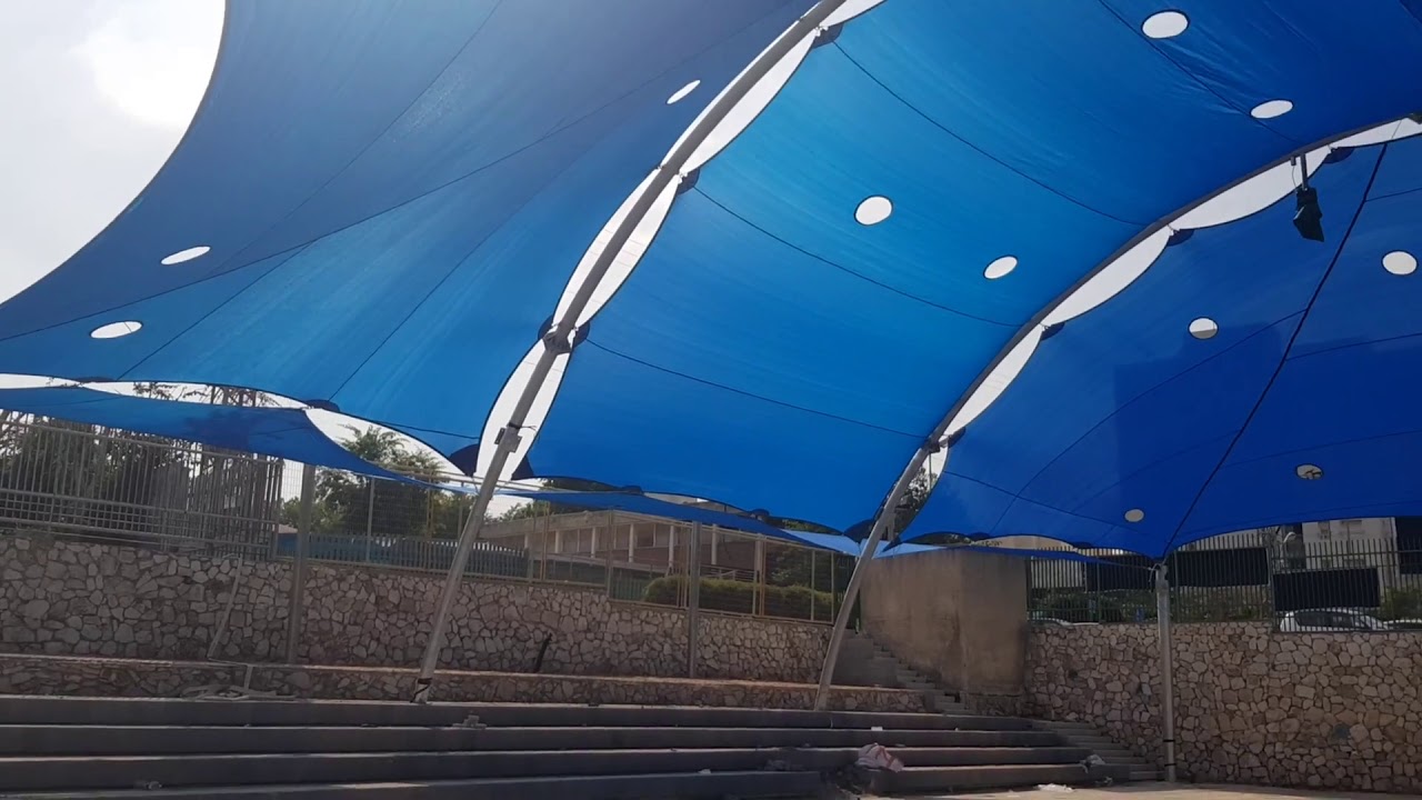 הצללה מגרש טניס מתנס רמת אליהו ראשל