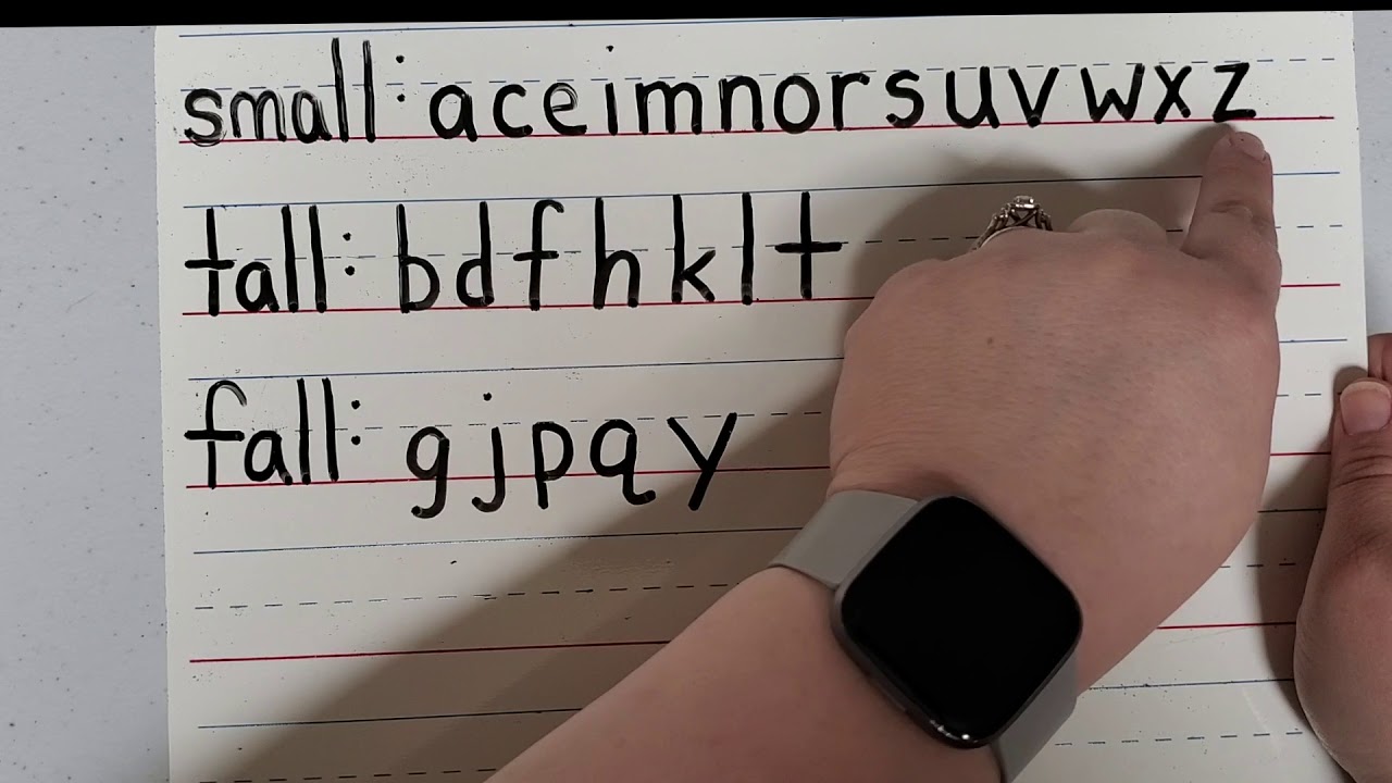 Handwriting Tips and Tricks! Small, Tall and Fall letters