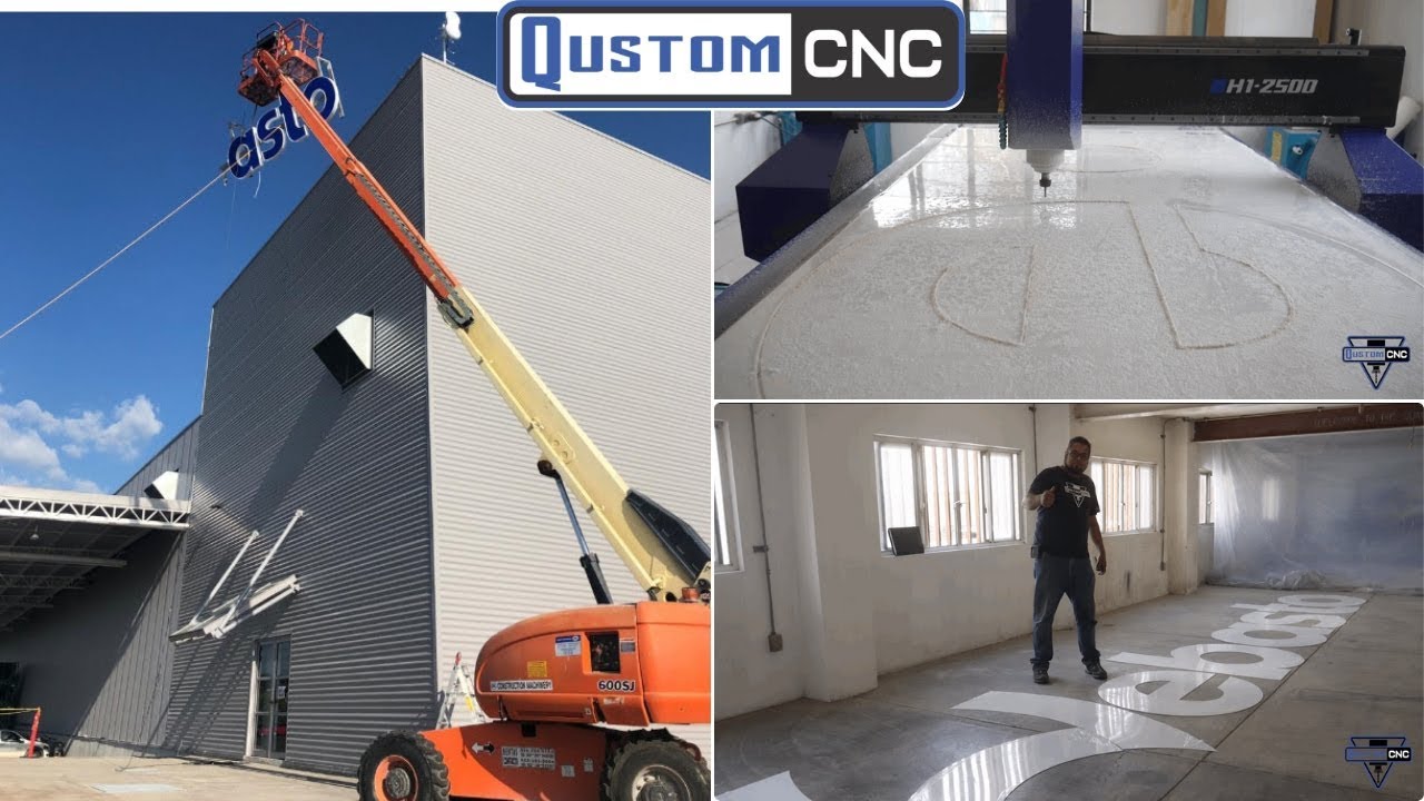 Como se uso un Router Qustom CNC para hacer este gigante letrero iluminado de acr&iacute;lico?