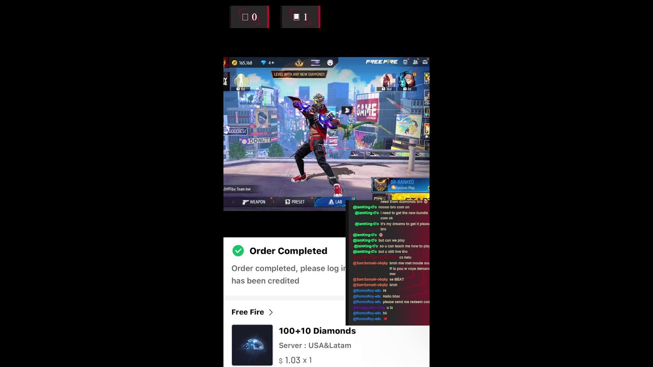 LIVE DIAMAN FREEFIRE TIKTOK  (Portrait)