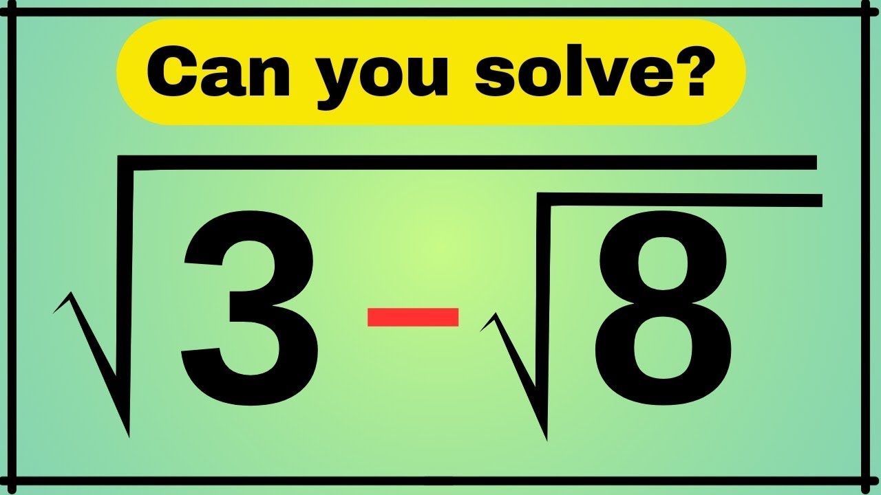 Germany | A Nice Square Root Algebra Problem | Math Olympiad