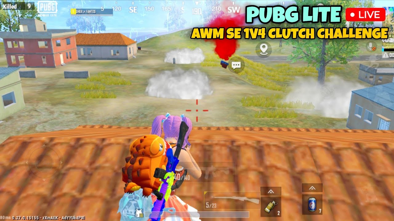 PUBG LITE LIVE | AWM SE 1V4 CLUTCH CHALLENGE