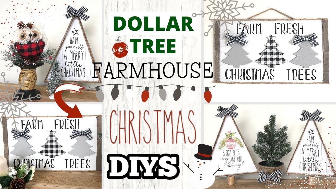 FARMHOUSE CHRISTMAS DIYS 2020 | DOLLAR TREE CHRISTMAS DECOR | FARMHOUSE CHRISTMAS DECOR IDEAS