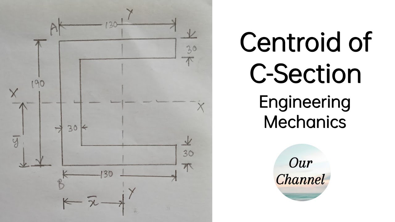 Centroid of C-Section | Engineering Mechanics | Engineering | Civil Engineering | Centroid