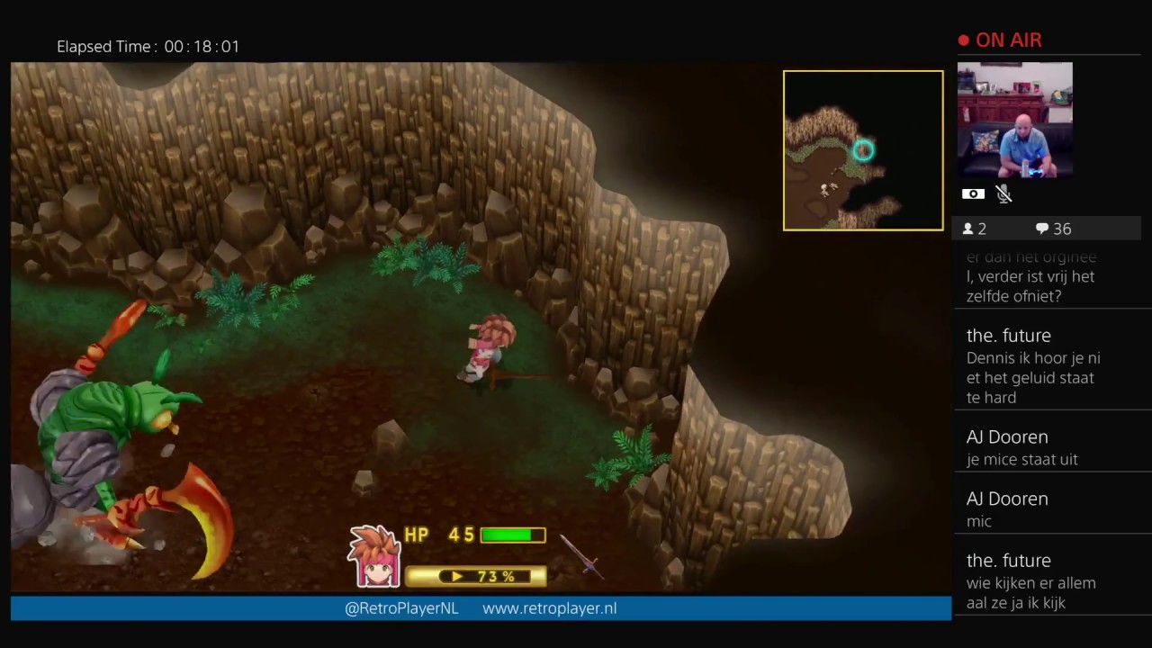 retroplayerNL | Dennis Fleaman LIVE #1 Secret of Mana (PS4)