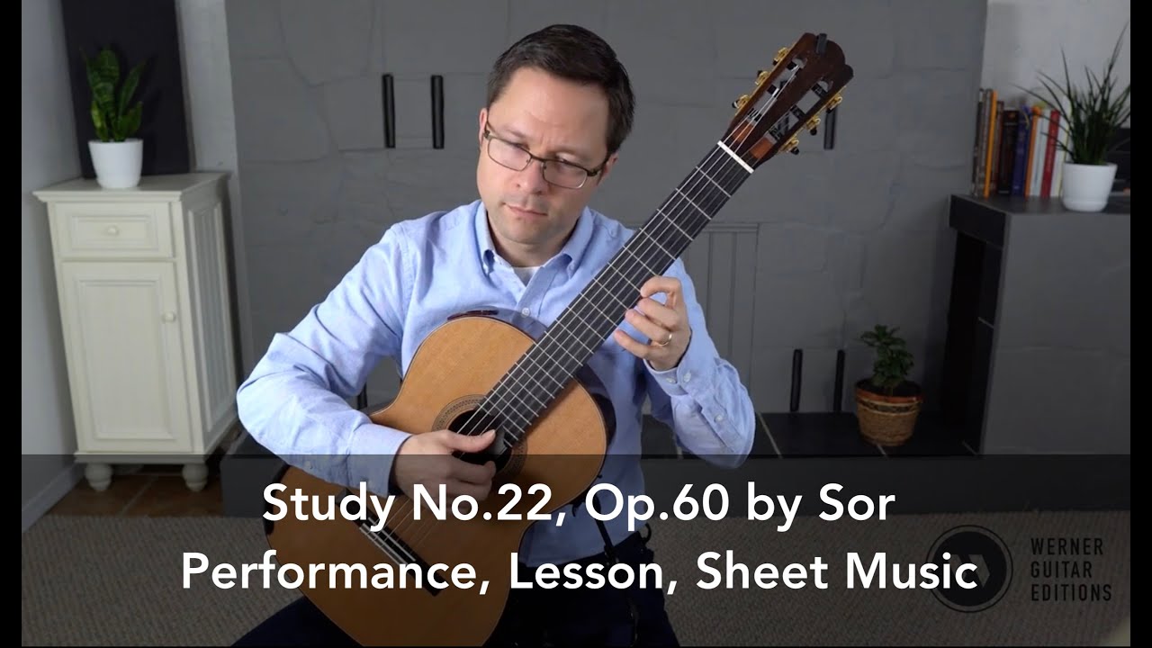 Study No.22, Op.60 by Fernando Sor and Lesson for Classical Guitar