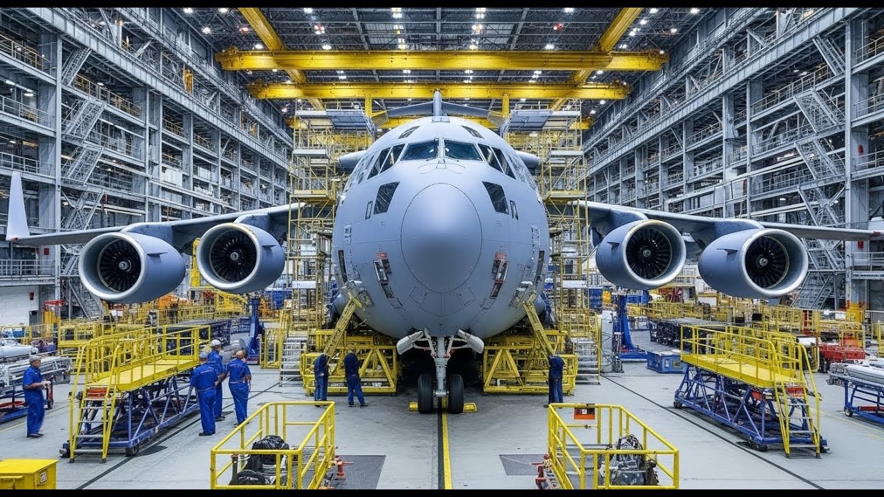 C-17A Globemaster III Manufacturing: Step-by-Step Inside Boeing’s Heavy Airlift Factory ✈️🏭🏗️