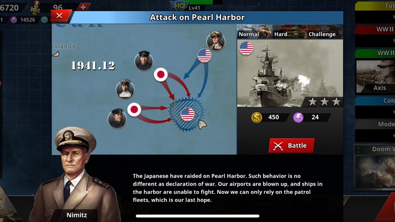 World Conquerer 4 : WWII PACIFIC ALLIES #1 ATTACK ON PEARL HARBOUR TUTORIAL (No Generals)