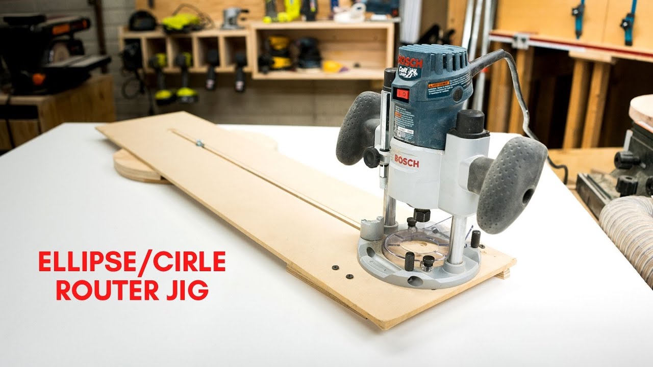 I Built a Jig to Cut Large a Ellipse or a Circle / DIY Woodworking
