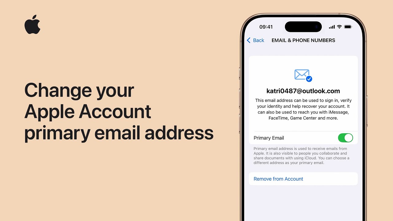 How to change your Apple Account primary email address | Apple Support